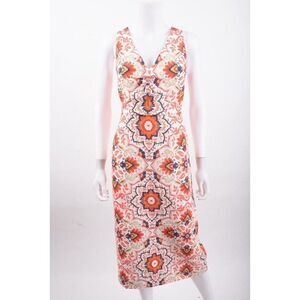 Floral Sleeveless Midi Dress - Multicolor